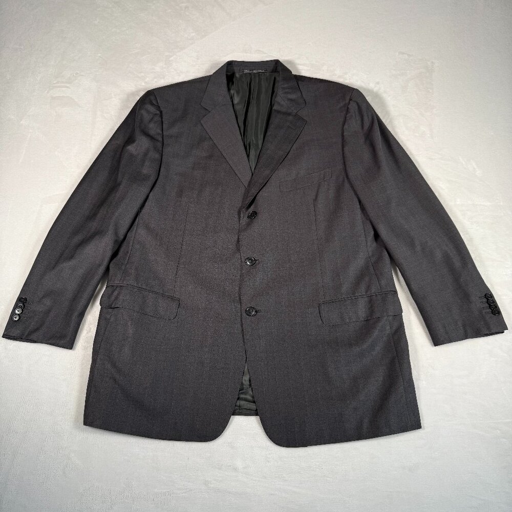 Ermenegildo Zegna Su Misura Blazer Men Size US 52L EUR 62L Gray Wool Switzerland